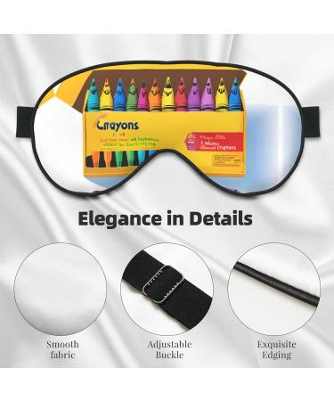 Sleep Mask Eye for Women & Men - Reusable Soft Blackout Masks for Better Sleep | Travel & Camping Essentials | Perfect Gifts - Cute Crayons Box - Buy Online on GoSupps.com