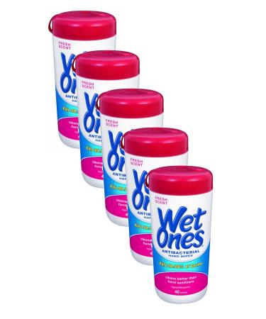 Wet Ones Antibacterial Wipes 40 Count (Value Pack of 6)
