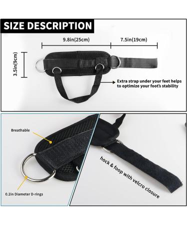 LUXJOY Ankle Straps for Cable Machine | Adjustable Comfort Fit | Leg Workout Strap for Men and Women | Black (Pair) - Buy Online on GoSupps.com