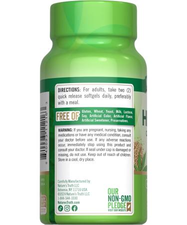 Nature's Truth Hemp Oil Softgels | 1400mg | 60 Count | Omega 3 6 9 | Cold Pressed | Non-GMO & Gluten Free Supplement - Buy Online on GoSupps.com