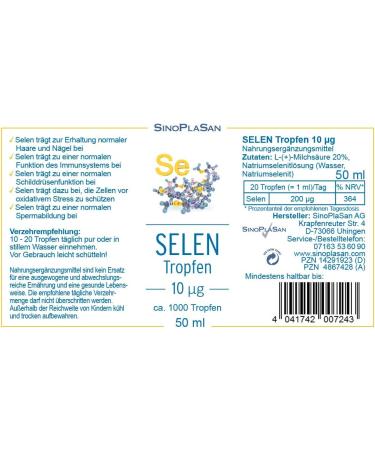 Buy Selenium Drops 200 g - High Absorption Vegan Formula 10 g per Drop Daily Dose | International Shipping - Buy Online on GoSupps.com