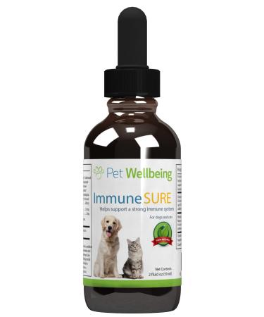Pet Wellbeing Immune Sure for Dogs - Supports Normal Immune Defenses Gut Flora Balance Andrographis Echinacea Vitamin C Zinc - Veterinarian-Formulated Herbal Supplement 2 oz (59 ml) 2 fl oz (59 ml)