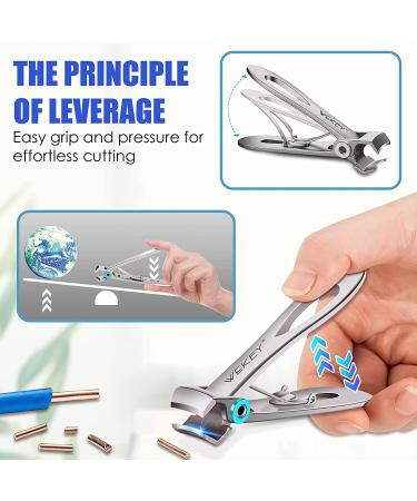 WEKEY Heavy Duty Toe Nail Clippers for Men and Seniors - Extra Wide Jaw Opening 15mm, Perfect for Thick Nails - Buy Online on GoSupps.com