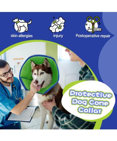 Buy Kuoser Rescue Dog Collar - Adjustable Leakage Protection & Bite Prevention - Blue XL (42-55cm) for Comfortable Wound Care - Buy Online on GoSupps.com