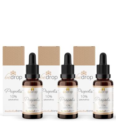 Propolis drops without alcohol - propolis extract also suitable for children & animals - pure beekeeping quality alcohol -free no additives 30 ml (3 -pack)