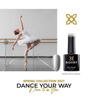 Bluesky Gel Nail Polish Spring Collection 2021 - Move with Grace SS2110 10ml Silver Metallic Shimmer - UV/LED Hardening Required - Buy Online on GoSupps.com