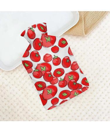 Red Tomato Hot Water Bottle with Plush Cover - Hand Warmer for Adults & Children (26.5x15.3cm) | International Shipping Available - Buy Online on GoSupps.com