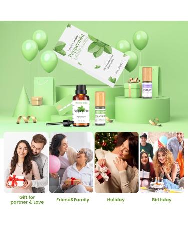 100% Pure Peppermint Extract - Refreshing Mint Oil Flavor for Focus | 30ml + Bonus Travel Size 10ml Peppermint & 10ml Lavender Roll-On Essential Oils - Buy Online on GoSupps.com