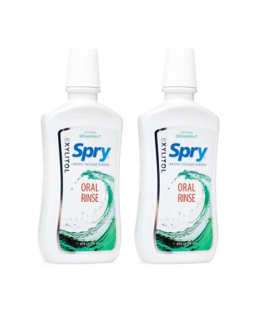 Xlear - Spry Dental Defense Oral Rinse Spearmint 16 Fl Oz