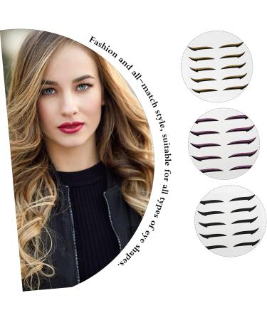 BIUDECO Double Sided Eyelid 60 Pairs Eyeshadow Stickers Double Sided Tape Winged Eyeliner Stencil Eye Makeup Tools With Wings 14X10X0.5cmx3pcs Assorted Colorx3pcs - Buy Online on GoSupps.com