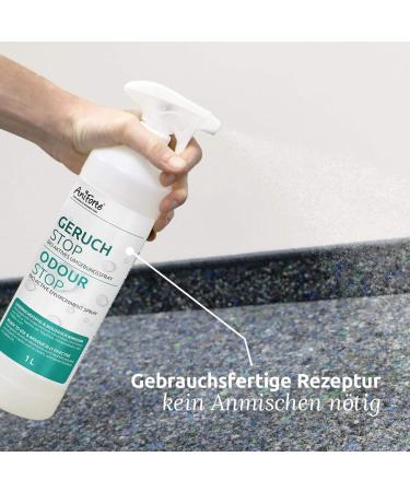 Aniforte Odor Stop 1L - Ready-to-Use Spray for Home Car & Pets - Effectively Removes Cat & Dog Urine Vomit Feces & Animal Odors - Buy Online on GoSupps.com