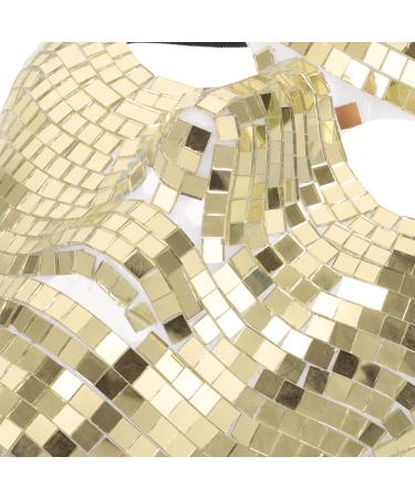 Pretyzoom Disco Ball Glitter Mask | Unisex Retro Venetian Face Mask for Carnival Costumes - Golden Masquerade - Buy Online on GoSupps.com