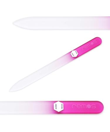 REMOS Double-Sided Pink Glass Nail File - Professional Grade - Buy Online on GoSupps.com
