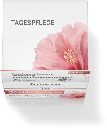 Lavera My Age Consoling Day Care Cream - Organic Hibiscus & Plant Ceramids - Reduces Pigment Spots - Vegan & Certified Natural Cosmetics - 50 ml - Buy Online on GoSupps.com