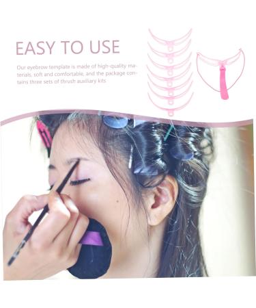 Housoutil 3 Sets Eyebrow Aid Handheld Brow Stencils Pro Tools Household Brow Stencil Portable Supplies Travel - Buy Online on GoSupps.com