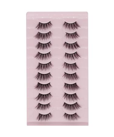 Half Lashes False Eyelashes Natural Cat Eye Look 3D Faux Mink Eyelashes(B28)