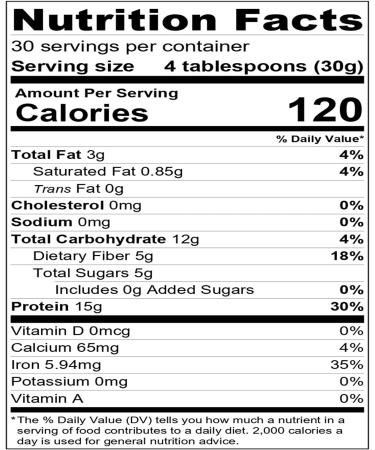 Elevated Natural Hemp Protein Powder - Cold Pressed, Non-GMO, Vanilla Flavor - 2 LB - Soy, Dairy-Free, Kosher, Vegan, High Fiber - USA Sourced - Buy Online on GoSupps.com