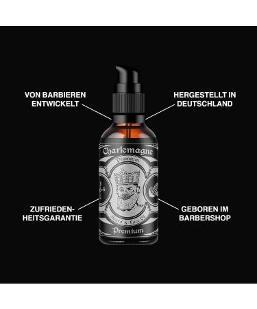Charlemagne Bart l - Vegan Leather Fragrance Beard Oil for Men - Natural Growth Stimulator - 30ml Made in Germany - Buy Online on GoSupps.com
