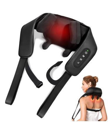Knqze massage device neck wireless neck massage device with 4D massage of deep fabric and heat muscle pain relief for neck shoulder legs shiatsu massage devices for house office gifts black - Buy Online on GoSupps.com