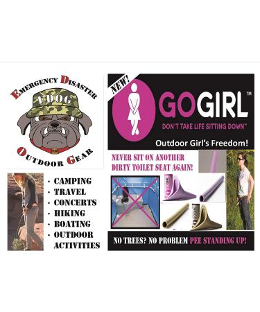 GoGirl Military Female Urination Device Set - Khaki w/ Waterproof Holder, LA Fresh Towlettes, Baggies & Carabiner - Buy Online on GoSupps.com