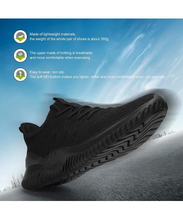Men's Slip-on Running Shoes | Lightweight Breathable Sneakers | Size 13 All Black - Buy Online on GoSupps.com