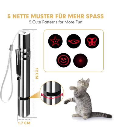 Toozey LED Pointer Cat & Dog Toy - USB Rechargeable 7-in-1 Interactive Pet Toy with 5 Patterns & 2 Bonus Mice | Shop Now for International Delivery! - Buy Online on GoSupps.com