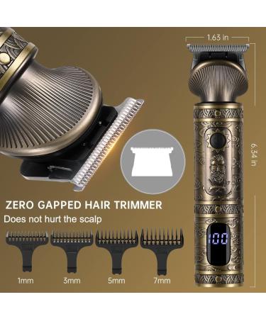 Scttomon 7-in-1 Beard Trimmer Kit - Professional Zero Gapped T-Blade, Electric Shaver, Nose & Body Trimmer for Men - Cordless Grooming Kit - Buy Online on GoSupps.com