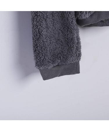 Bigfanshu Womens Sweaters Winter Warm Long Sleeve Stitching Leopard Plush Blouse Coat Sweater Gray - Buy Online on GoSupps.com