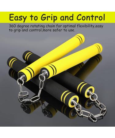 MSGumiho Safe Foam Rubber Training Nunchucks with Steel Chain for Kids & Adults - BKRE 2 - Buy Online on GoSupps.com