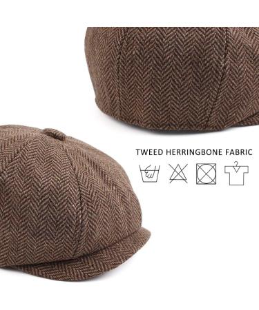 Pesaat Newsboy Cap for Toddler Boys | Vintage Tweed Driver Cap for Kids | Coffee | 2-5 Y, 4-7 Y - Buy Online on GoSupps.com