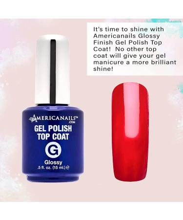 Americanails Gel Polish Top Coat - Original Dual Cure Formula for Long Lasting, Fast Drying Nails - Glossy Finish - 0.5 Fl Oz - Buy Online on GoSupps.com