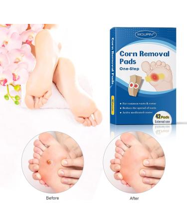 Mqupin Corn Removal Pads - Effective Wart Remover & Corn Treatment | 42PCs Foot Care Pain Relief Callus Remover - Buy Online on GoSupps.com
