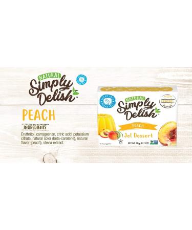  Simply Delish Simply Delish Natural Sugar Free Jelly Dessert - Vegan Gluten Free & Fat Free Peach Flavour - 24 Pack 20g Keto Candy - Buy Online on GoSupps.com