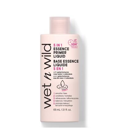 Wet n Wild 5 in 1 Essence Primer Liquid Primer Lissant et Revitalisant Formule enrichie au Calendula et l'Eau de Rose pour une Peau Hydrat e et Lumineuse 65ml Face Primer Liquide