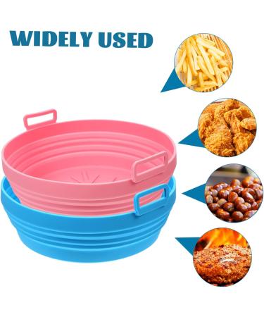 Alipis 2pcs Air Fryer Airfryer Silicone Bakeware Baking Reusable Liner Lining Silicone Pad Non Stick Light Grey 21.5X21.5cm - Buy Online on GoSupps.com