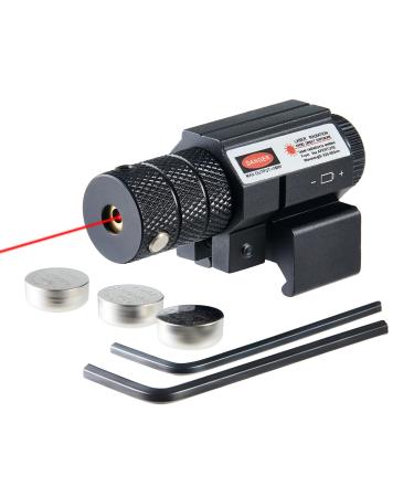 Pinty Compact Tactical Red Laser Sight with Picatinny Mount Alan Wrenches for Hunting - Easy and Bright