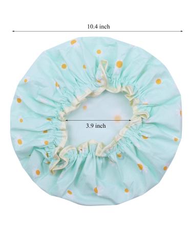 Women's Waterproof Double Layered Shower Caps 4 Pack - Blue, Pink, Green, Light Green - Buy Online on GoSupps.com