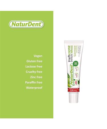 Natural Strong Denture Adhesive NaturDent | Holds Dentures Longer & Stronger | Zinc-Free & Paraffin-Free | Bundle with Dentu-Care Brush - Buy Online on GoSupps.com