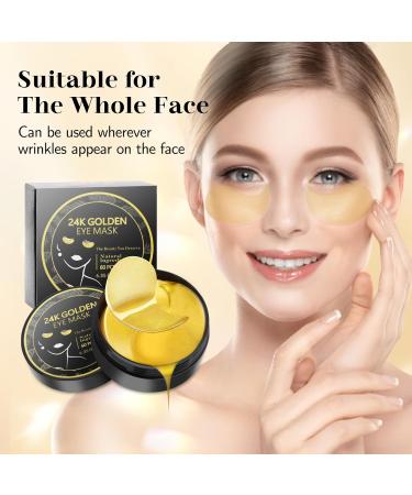 60 Pack 24K Gold Under-Eye Patches | Dark Circles & Puffiness Relief | Collagen & Hyaluronic Acid Eye Masks for All | Best Skin Care Solution - Buy Online on GoSupps.com