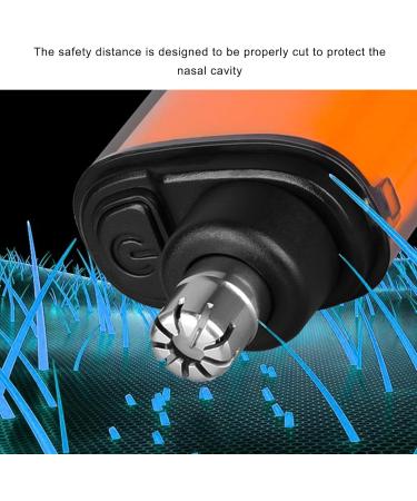 Portable Nose Hair Trimmer for Men & Women - Rechargeable Washable LED Display 10000 RPM Motor Dual-Edge Blades - Orange - Buy Online on GoSupps.com