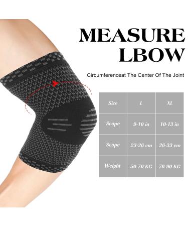 Elbow Brace Compression Sleeve for Tendonitis Relief | Arm & Joint Pain Support for Men & Women | Ideal for Golf Tennis Weightlifting (XL - Buy Online on GoSupps.com