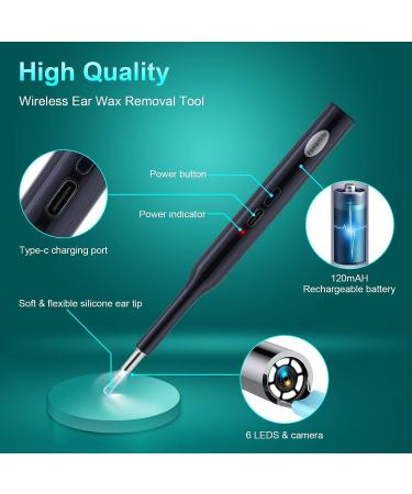 Wireless Ear Wax Removal Endoscope Kit | 1080P HD Camera & 6 LED Lights | Silicone Ear Spoons | Compatible with Smart Phones | Royal Blue - Buy Online on GoSupps.com