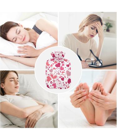 2L Heat Bottle - Valentine's Day Pink Heart Design | Pain Relief & Heat Therapy for Neck Shoulder & Cramps - Buy Online on GoSupps.com