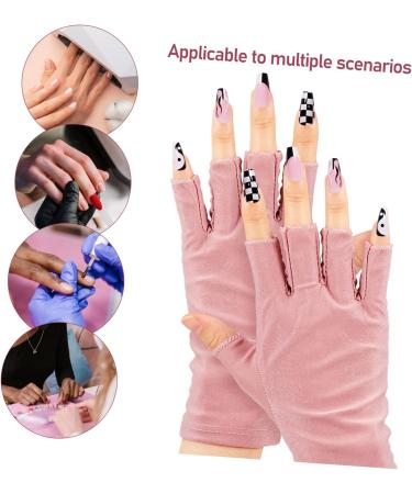 MUSISALY 2 Pairs UV Gloves Nail Gloves Gloves for Gel Nails Nail Art Supplies Nail Art Accessory Fingerless Gloves Manicure Gloves Anti UV Nail UV Rays Gloves - Buy Online on GoSupps.com