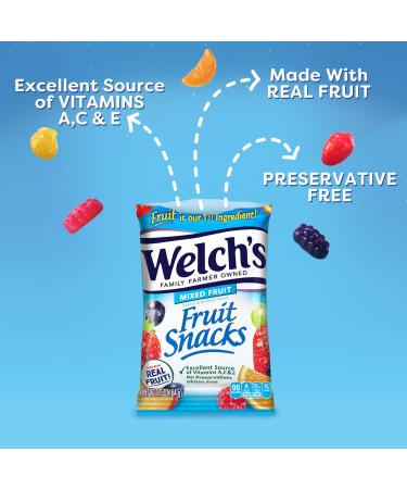 Welch's Fruit Snacks Variety Pack - Mixed Fruit, Island Fruits & Berries, Gluten-Free (Pack of 22, 2.25 oz Bags) - Buy Online on GoSupps.com