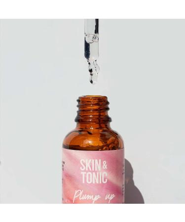 SKIN & TONIC Plump Up Hydration Serum Hyaluronic Acid Prebiotic and Glycogen For Hydrating Smoothing and Firming 30ml - Buy Online on GoSupps.com