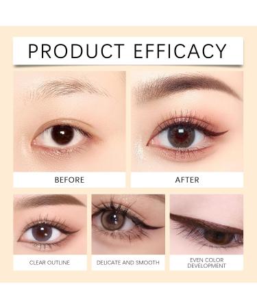 Makeup Black Eyeliner Waterproof Pencil 24 Hours Lasting Long Lasting Non Dizziness Color Lock Sweat and Oil Resistant Makeup Waterproof Pencil Chocolate Color - Buy Online on GoSupps.com