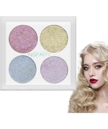 Highlight Eyeshadow Palette 4-Color Long Lasting Eye Shadow Powder Palette | Beauty Makeup For Wedding Travel Dating And Daily Life Pochy - Buy Online on GoSupps.com