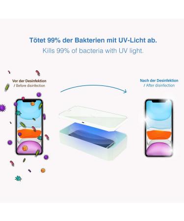 Leicke UV Cell Phone Sterilizer Box | Portable Smartphone Disinfectant & Wireless Charger | Ideal for Masks Gloves Glasses & Jewelry | International Shipping Available - Buy Online on GoSupps.com