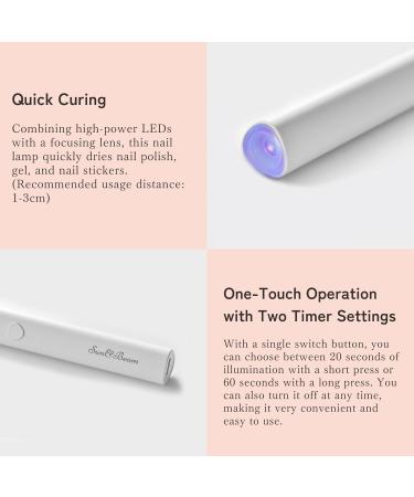 Sun&Beam Nails LED UV Nail Lamps Dryer Curing Light for Gel Polish Resin Portable Rechargeable Auto Timer Quick Mini (Purple with Foldable Stand) - Buy Online on GoSupps.com